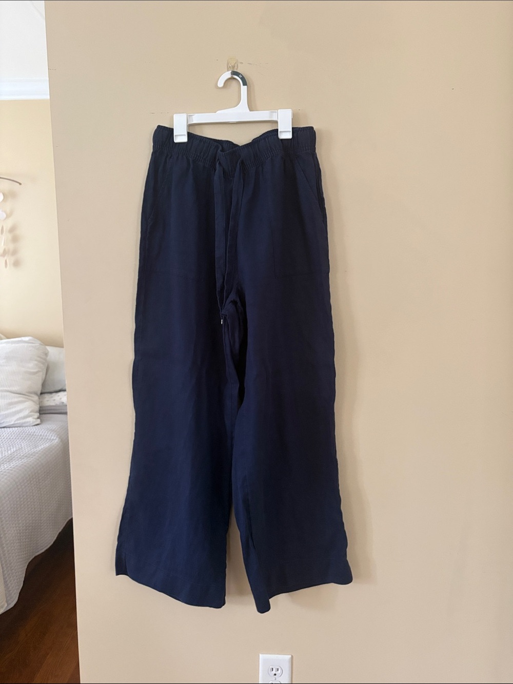 Joie Navy Wide-Leg Drawstring Joggers